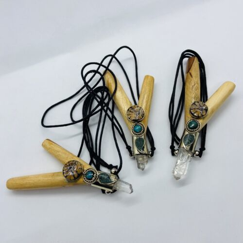 Kuripe with Ayahuasca Chrysocolla & Clear Quartz - Palo Santo Wood