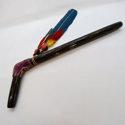 Tepi Rapé Applicator, made of Chonta Wood & Chrysocolla