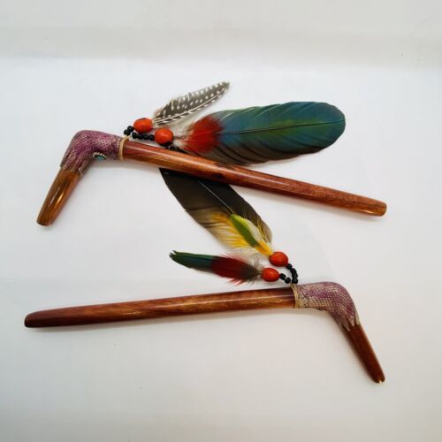 Tepi Made of Palo Sangre Wood & Chrysocolla Rapé Applicator