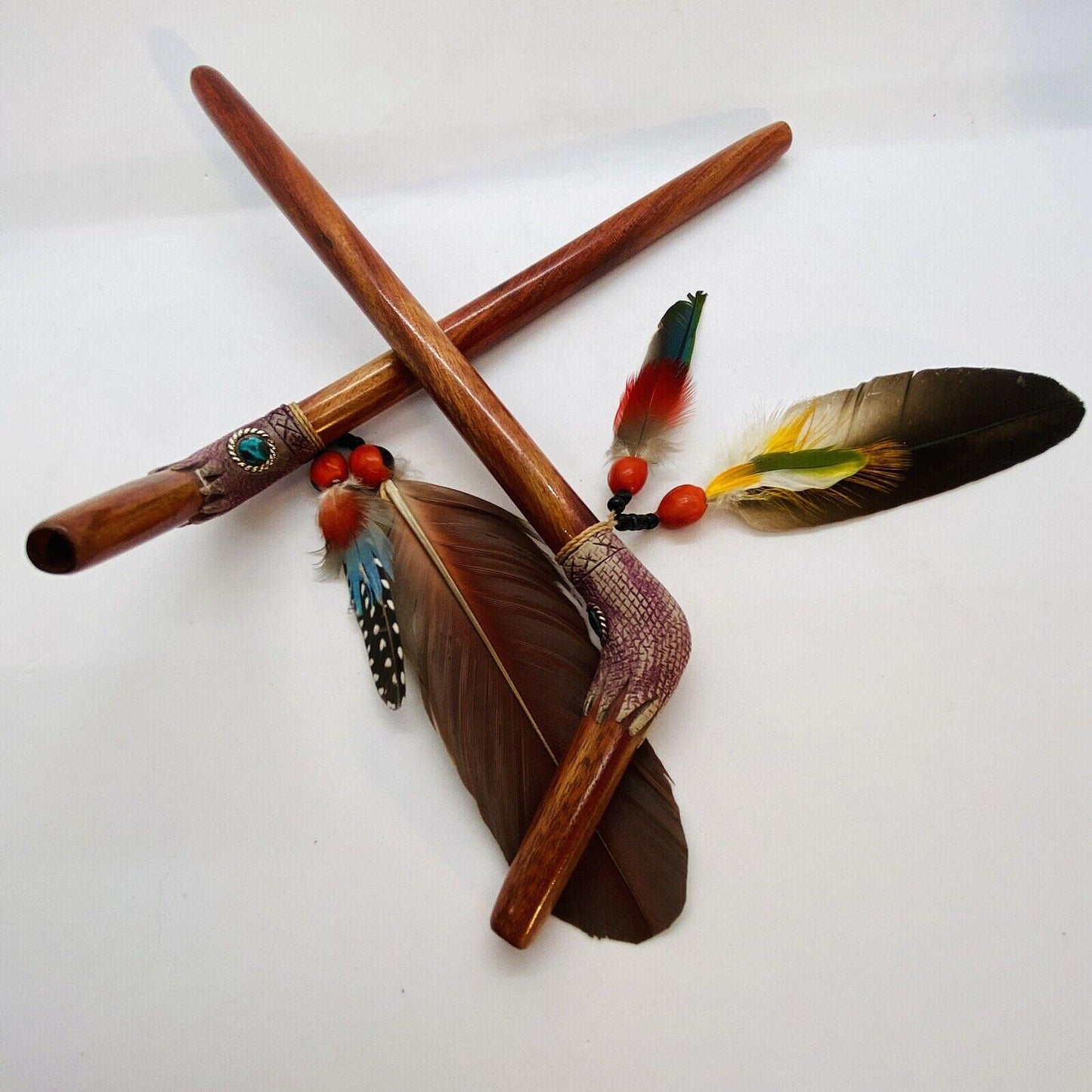 Tepi Made of Palo Sangre Wood & Chrysocolla Rapé Applicator